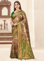 Silk Green Festival Wear Weaving Saree